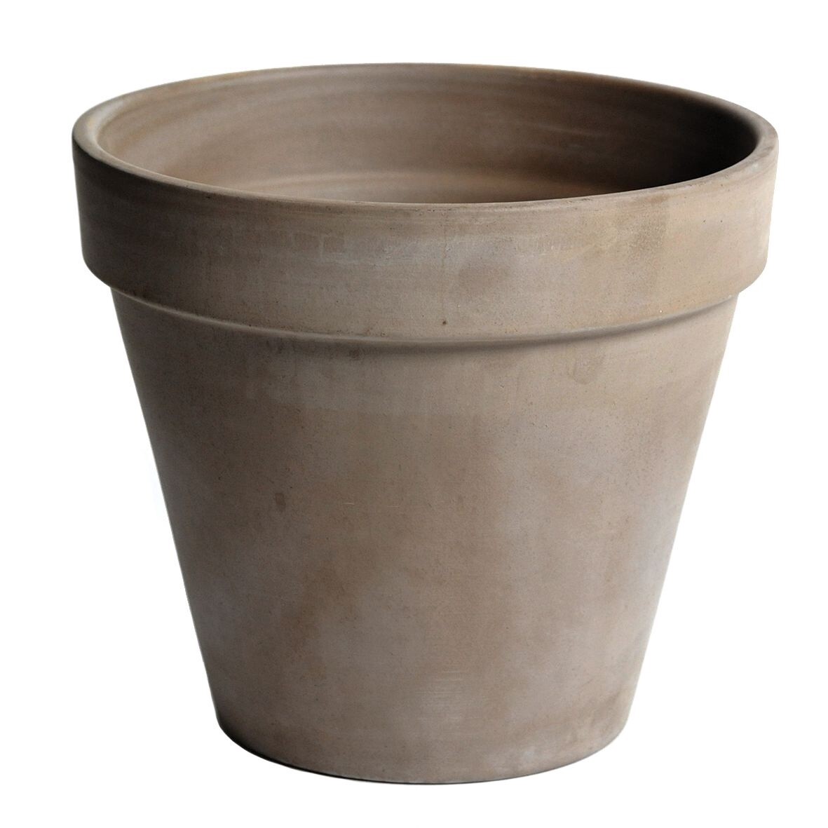 Bruin / grijze terra cotta pot L