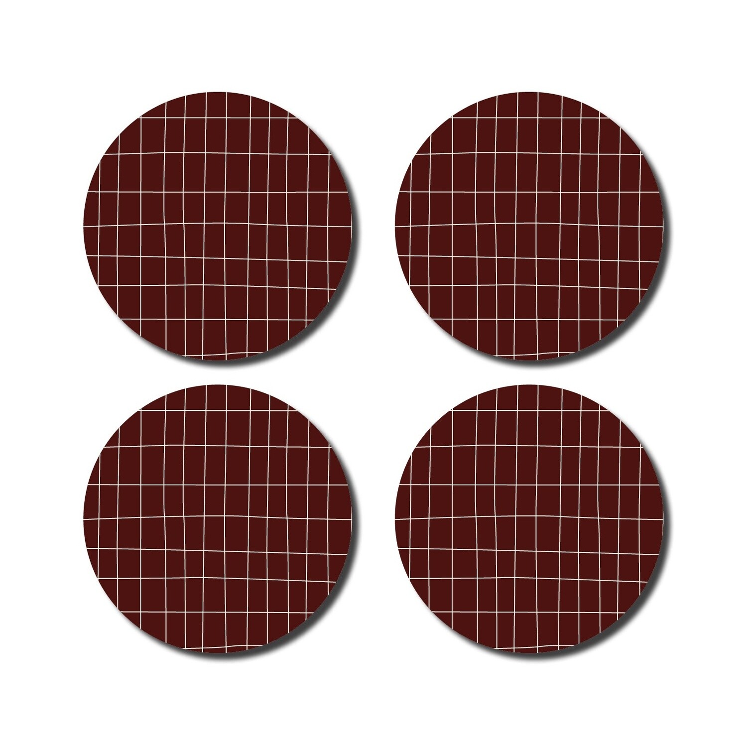 Onderzetters · Checkered bordeaux/white