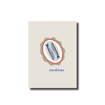 Ansichtkaart sardines