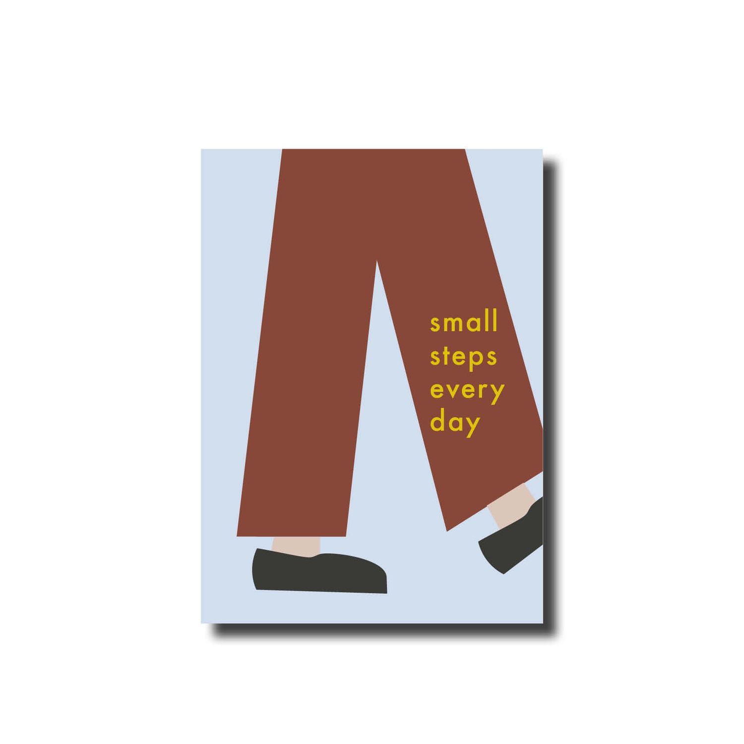 Ansichtkaart small steps every day