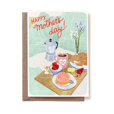 Dubbele kaart moederdag happy mother&#39;s day