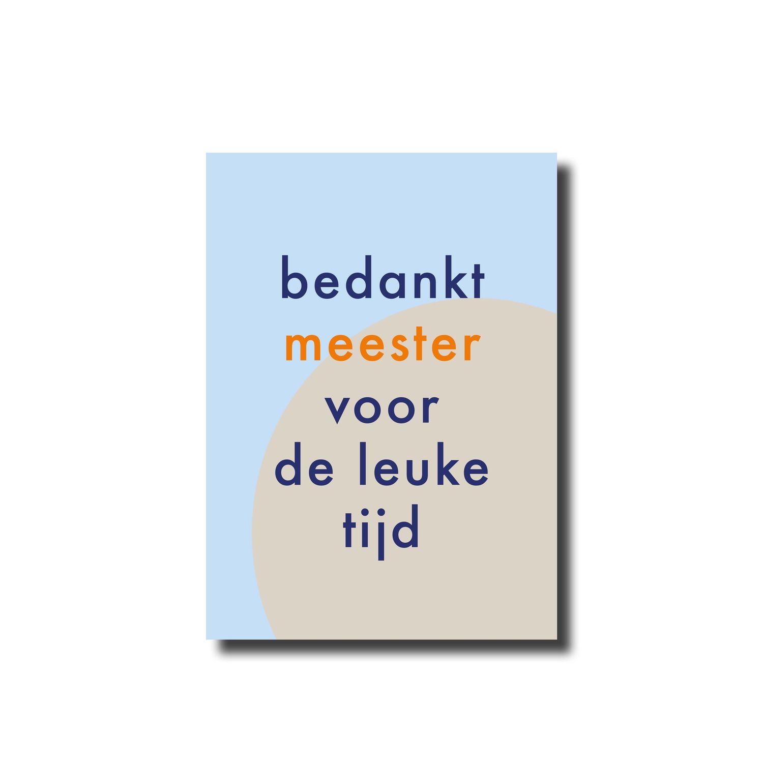 Ansichtkaart bedankt meester
