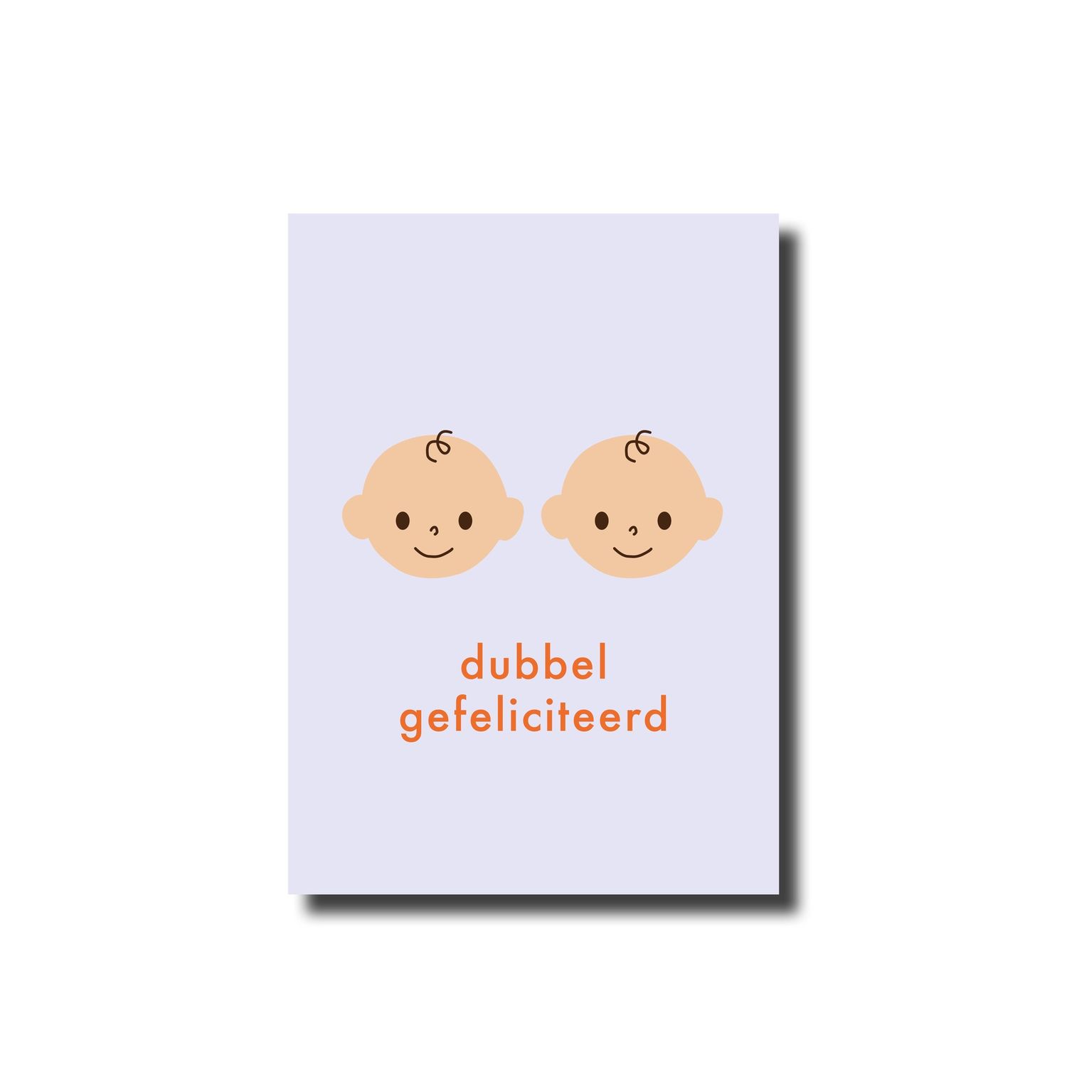 Ansichtkaart dubbel gefeliciteerd tweeling
