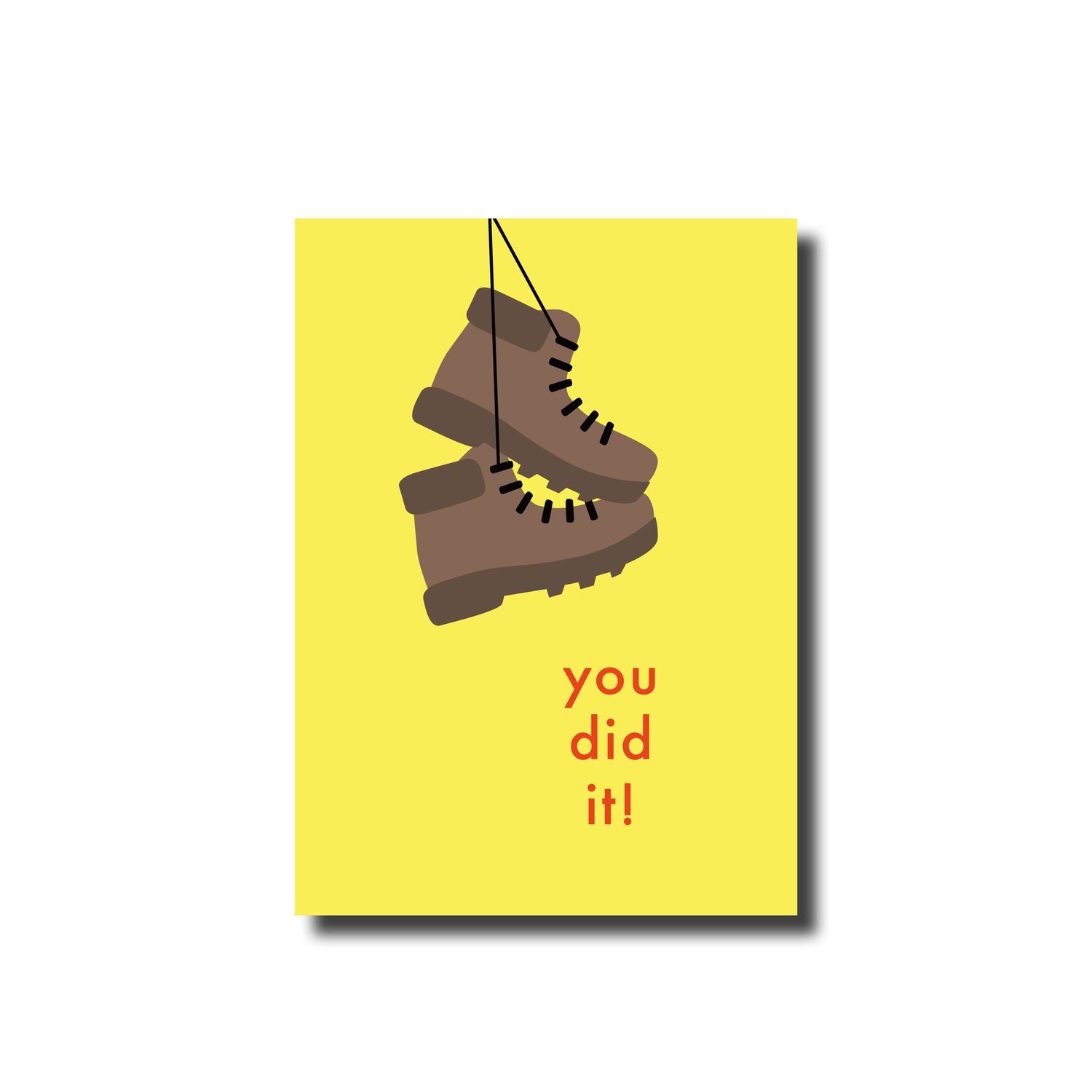 Ansichtkaart &#39;you dit it!&#39; yellow Nijmeegse Vierdaagse