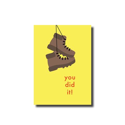 Ansichtkaart &#39;you dit it!&#39; yellow Nijmeegse Vierdaagse