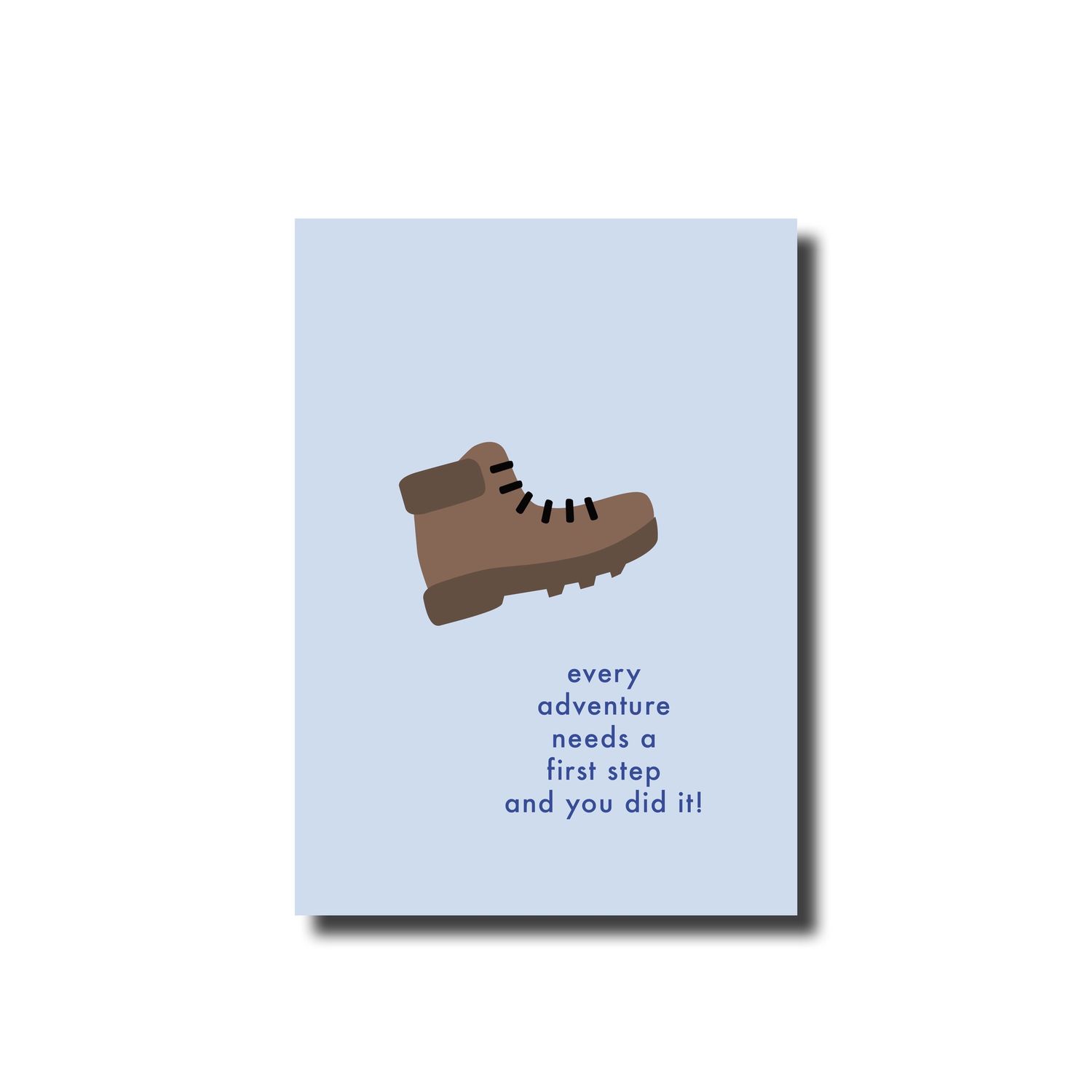Ansichtkaart &#39;Every adventure needs a first step&#39; Nijmeegse vierdaagse