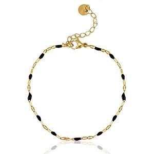 Armband black/gold epoxy stainless steel