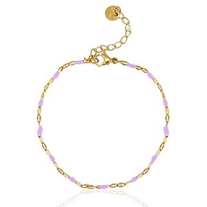Armband lila/gold epoxy stainless steel