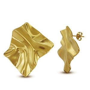 Oorbellen goud square stekers groot