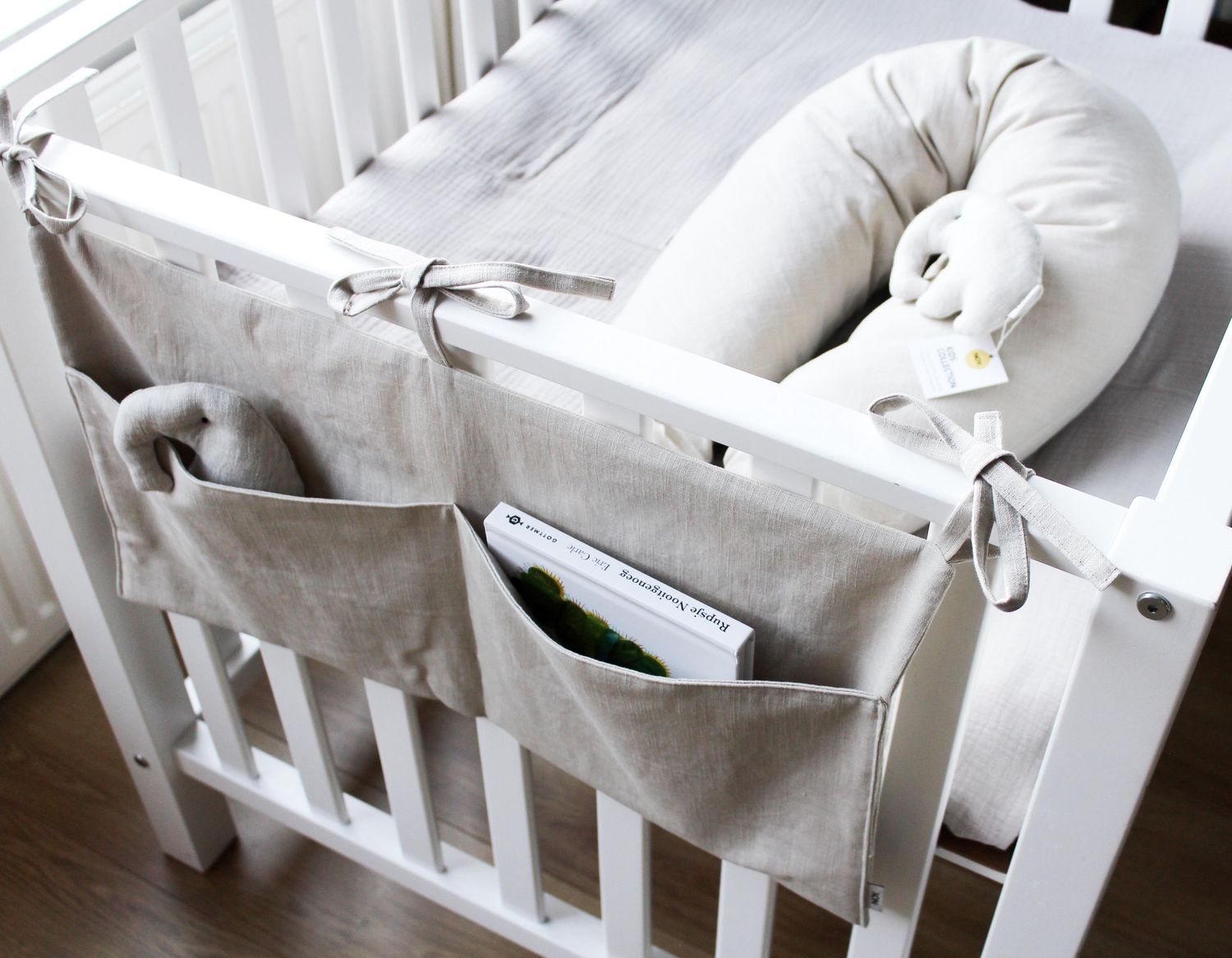 Box- en bed organizer linnen beige - Studio noy.