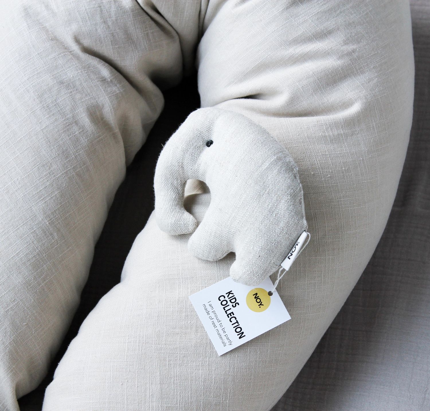 Olifantje linnen knuffel - Studio noy.
