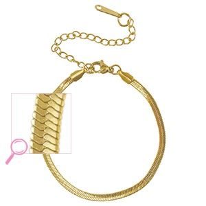 Armband snake gold plat