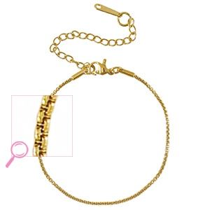 Armband rond koord gold