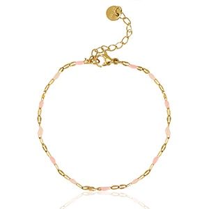 Armband Light pink/ multicolour gold epoxy stainless steel