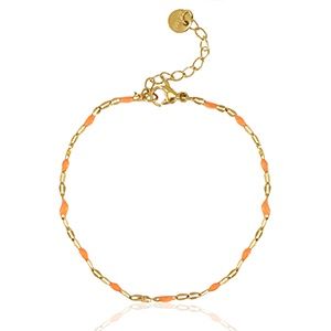 Armband orange/gold epoxy stainless steel
