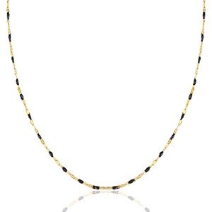 Ketting black/gold epoxy stainless steel