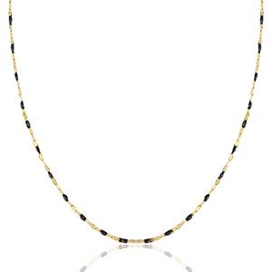 Ketting black/gold epoxy stainless steel