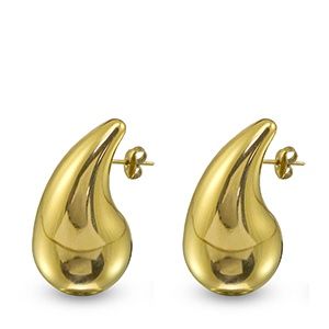 Oorbellen  oorstekers drop Gold groot