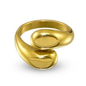 Ring stainless steel drops Gold