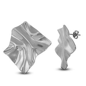 Oorbellen zilver square stekers groot