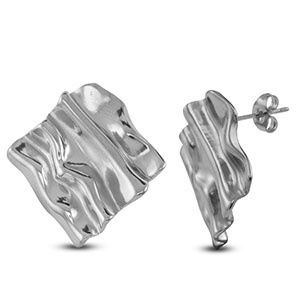 Oorbellen zilver square stekers klein