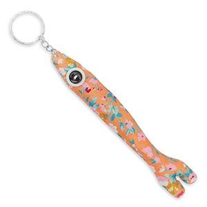 Sleutelhangers vis oranje-roze-groen