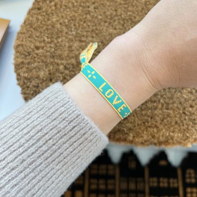 Armbandje - Nijmeegse vierdaagse - &#39;love - life&#39; groen oranje
