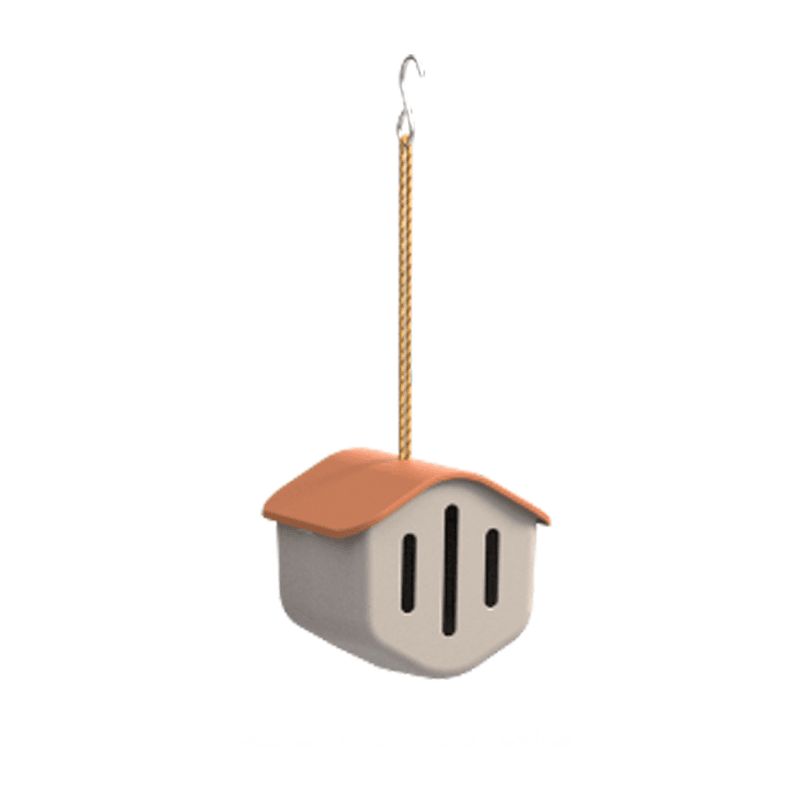 Vlinderhuisje uit bamboevezel taupe / terra cotta