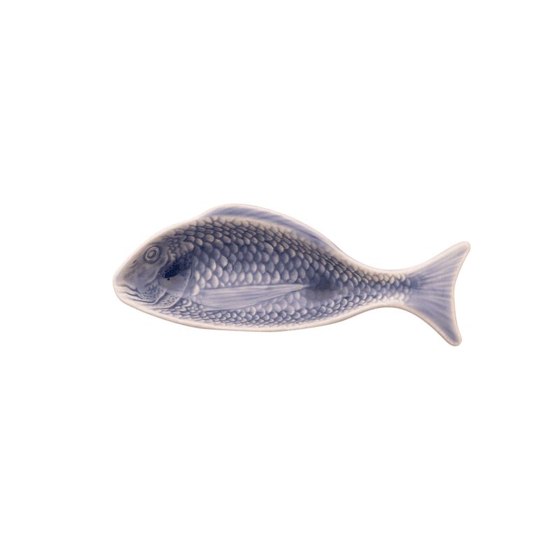 Vis schaaltje uit aardewerk blauw 18x7cm