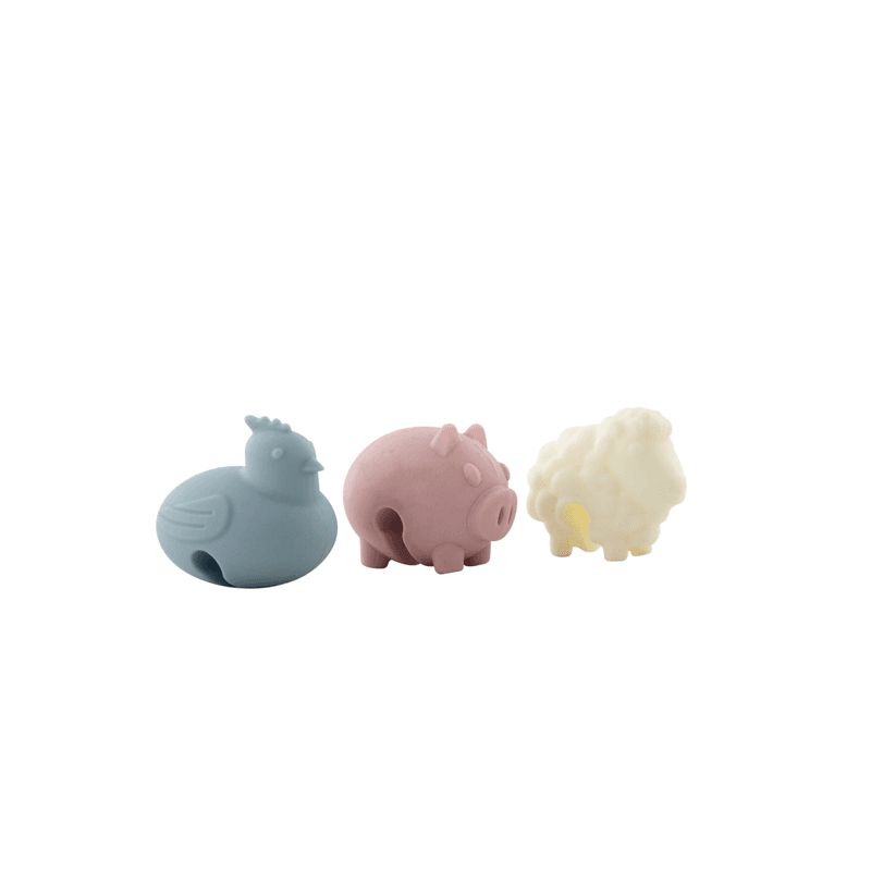 Stoom aflaters uit silicone kip, varken en schaap