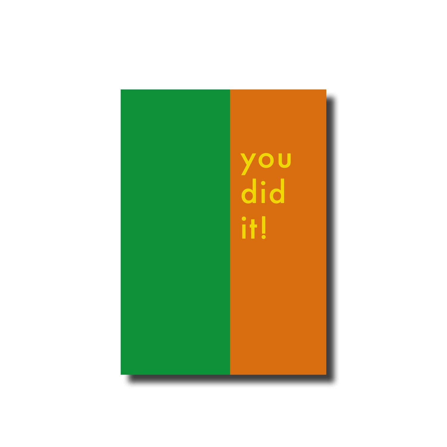 Ansichtkaart &#39;you did it&#39; groen/oranje Nijmeegse vierdaagse