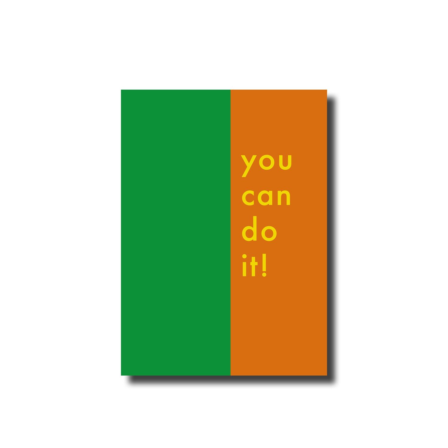Ansichtkaart &#39;you can do it&#39; groen/oranje Nijmeegse vierdaagse