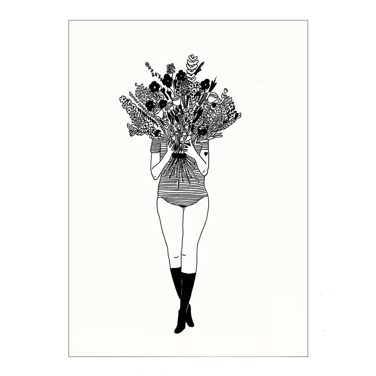 Helen B ansichtkaart Flower Girl