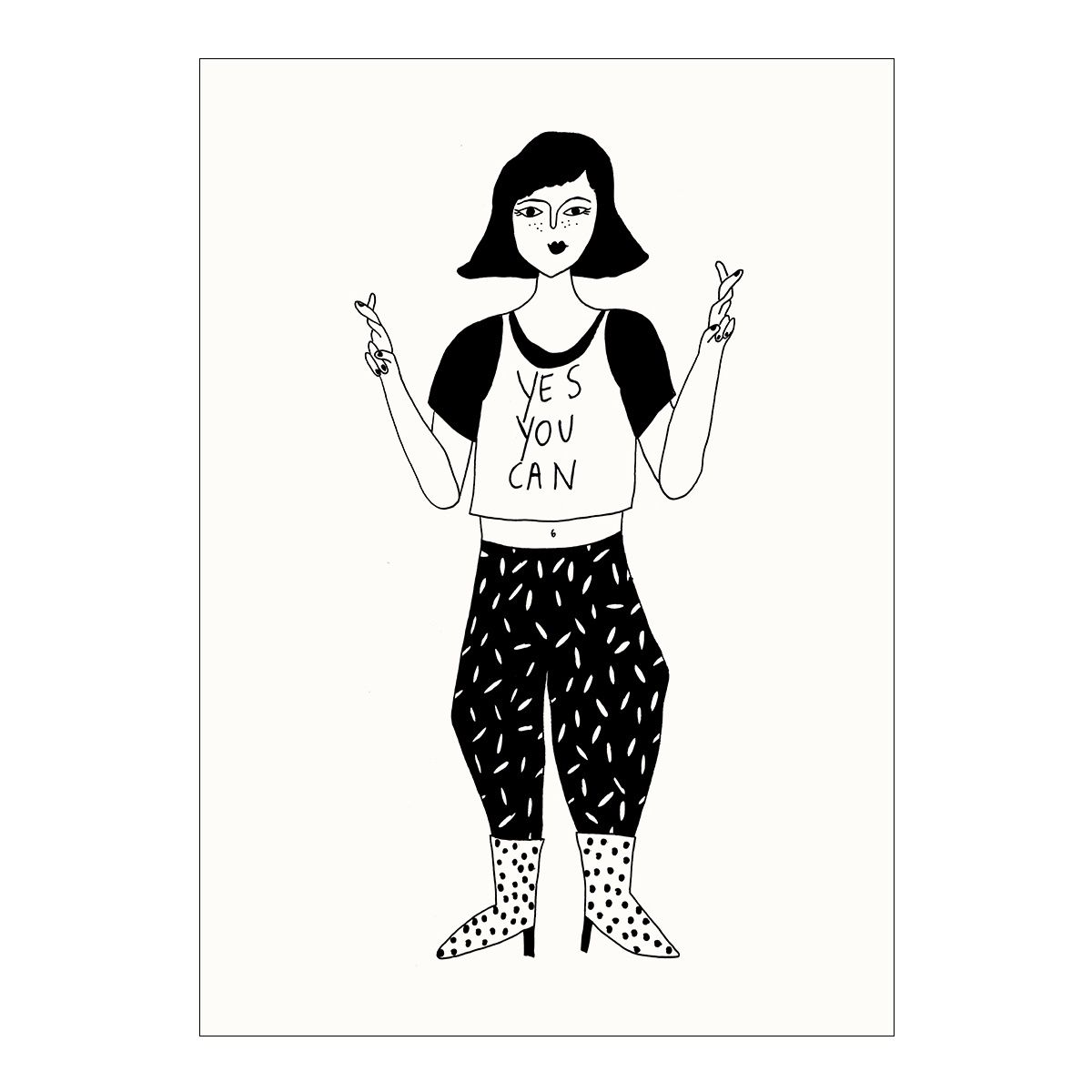 Helen B ansichtkaart Yes you can