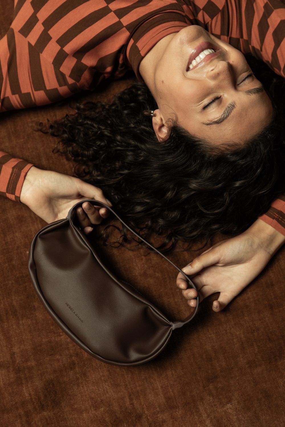 Monk &amp; Anna · Isamu hand bag - Dark wood
