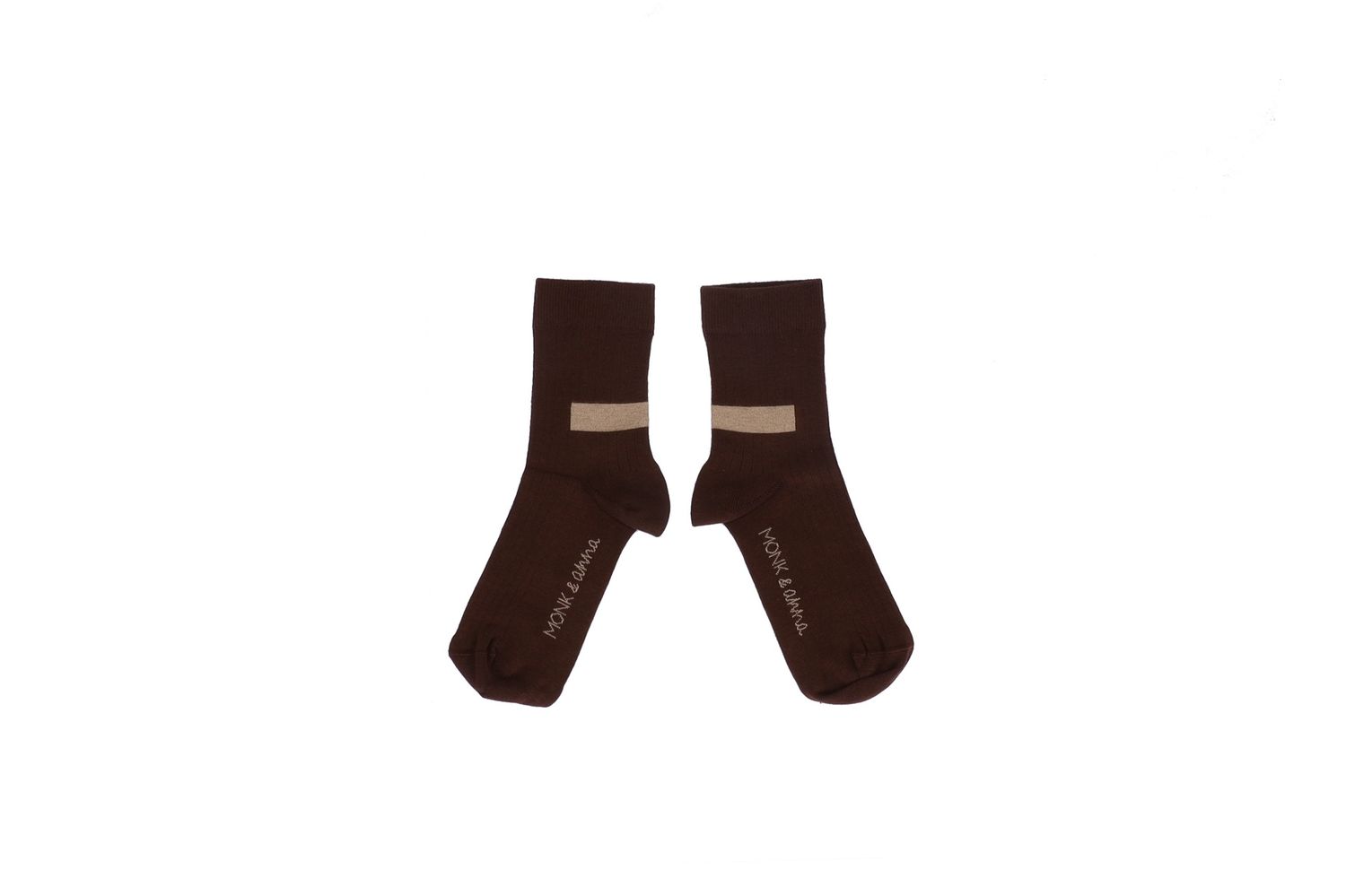 Socks • graphic shape • dark wood
