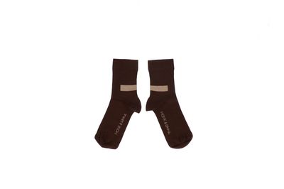 Socks • graphic shape • dark wood
