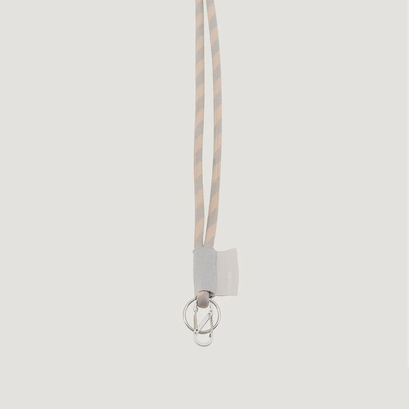 Lore Puffy Key lanyard - Stripes Blush