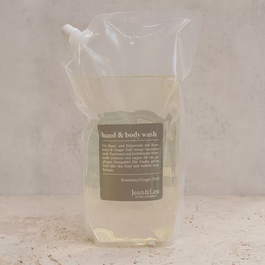 Hand &amp; Body wash Rozemarijn/gember navulverpakking 1,5 l