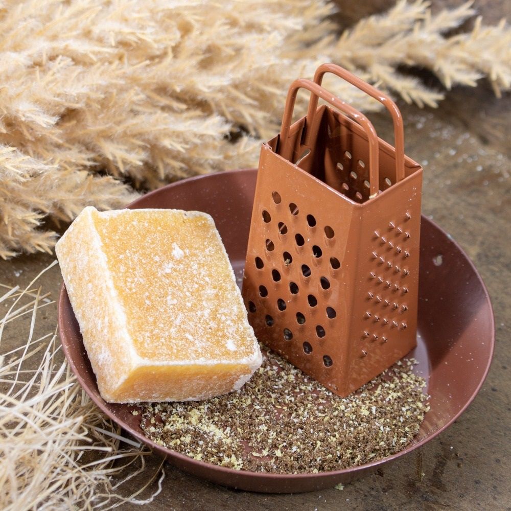 Mini rasp geurblokje · Roestbruin
