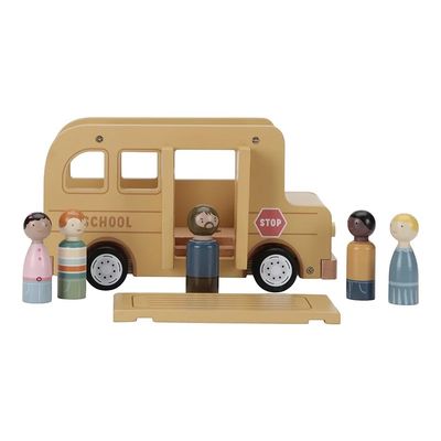 Little Dutch schoolbus met poppetjes FSC