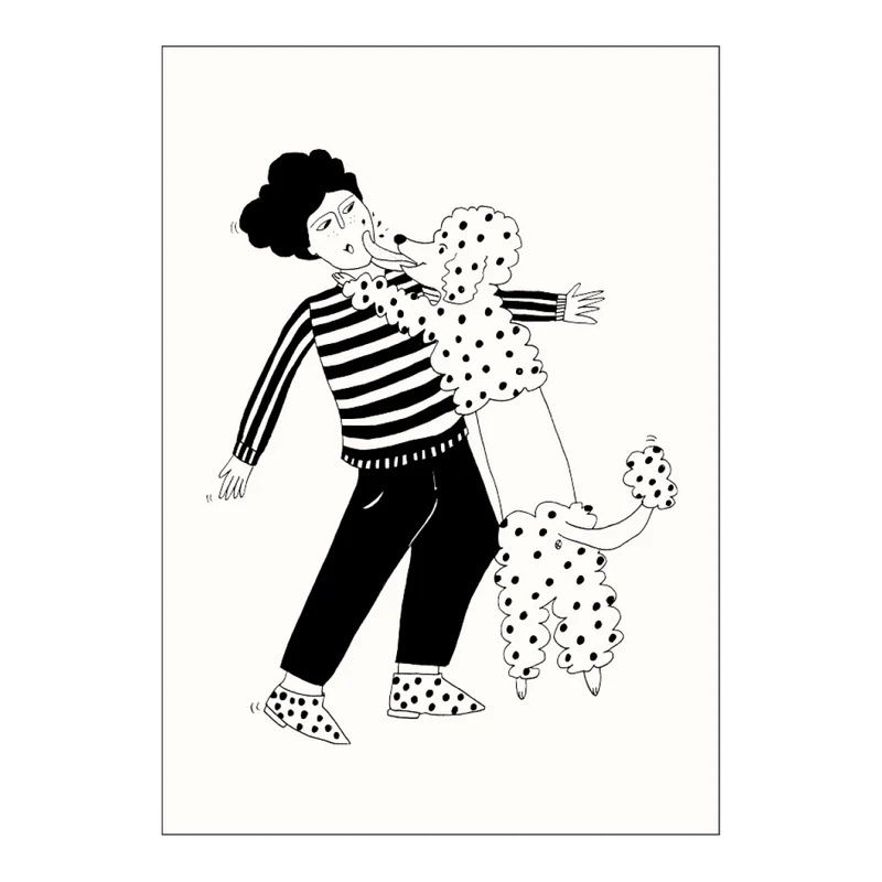 Helen B poster Poodle love A4