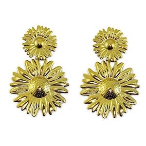 Oorbellen oorstekers sunflowers gold