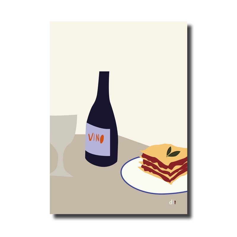 Print vino e lasagne A4