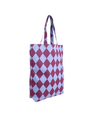 Katoenen tas · Diamond blauw/paars