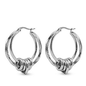 Oorbellen lussen creolen Silver