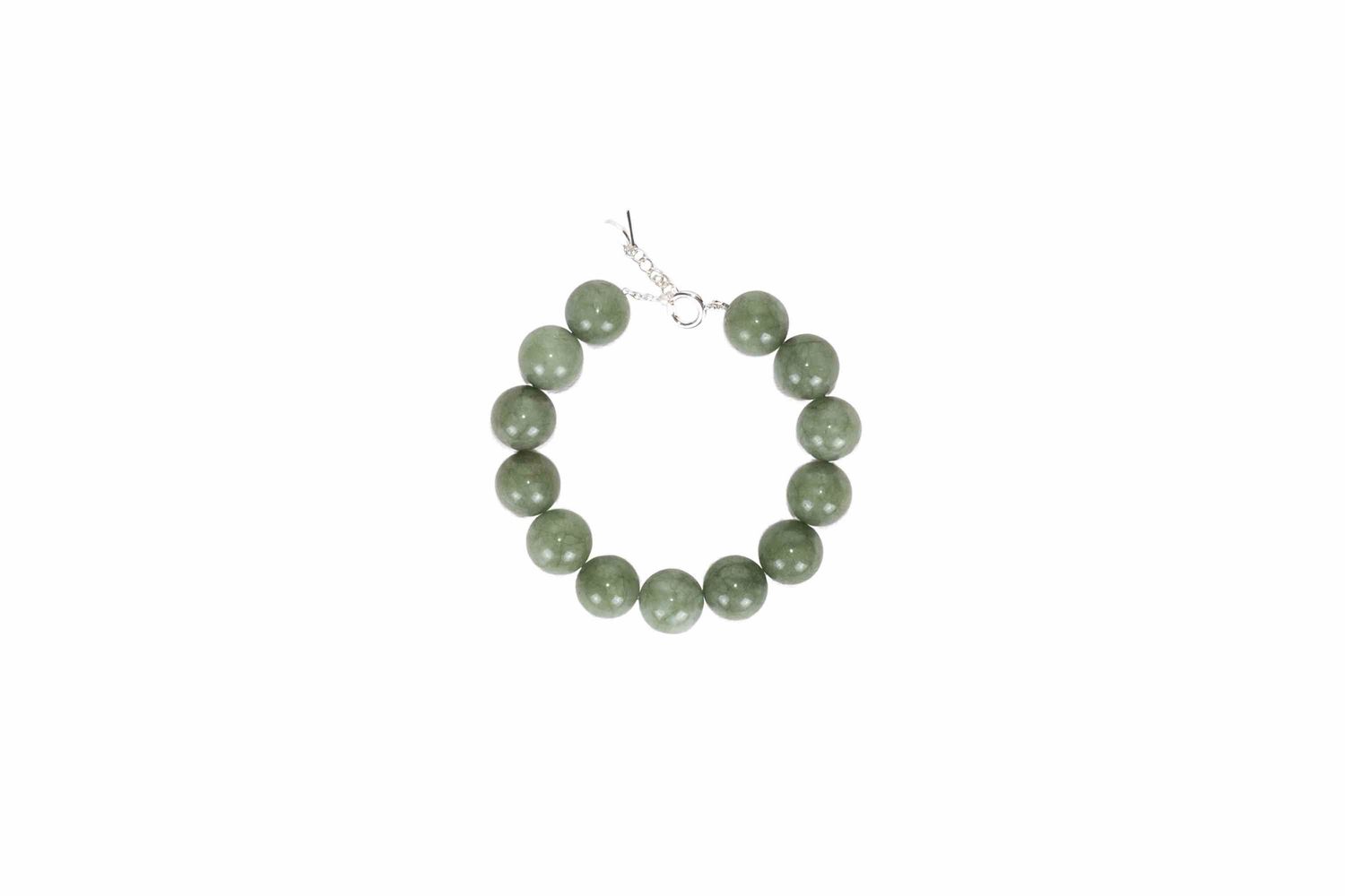 Armband verzilverd messing · peridoot