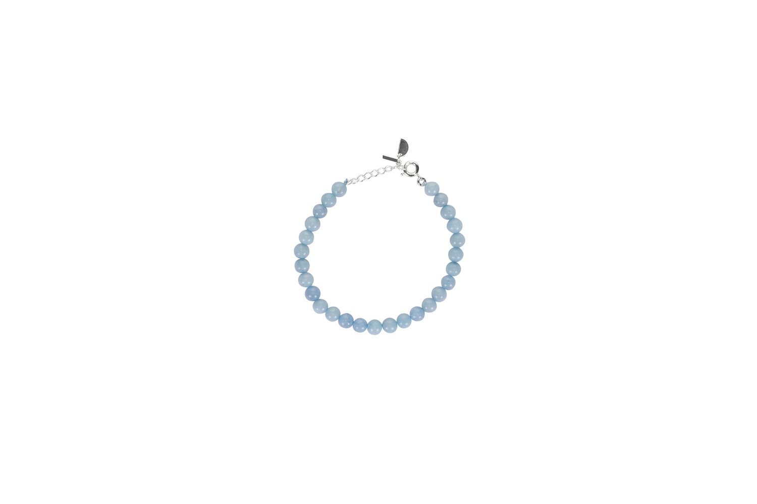 Armband verzilverd messing · sky blue