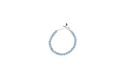 Armband verzilverd messing · sky blue