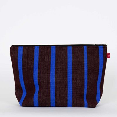 AMERICA toilettas M · bruin/blauw